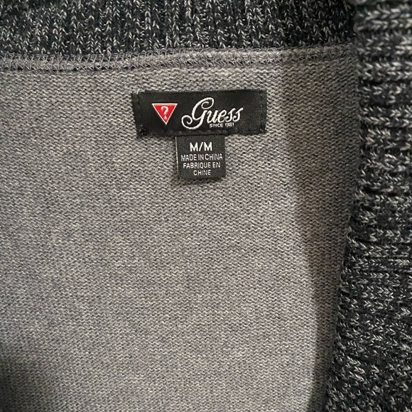 Guess Plunging Neck Sweater Gray - Picture 3 of 7